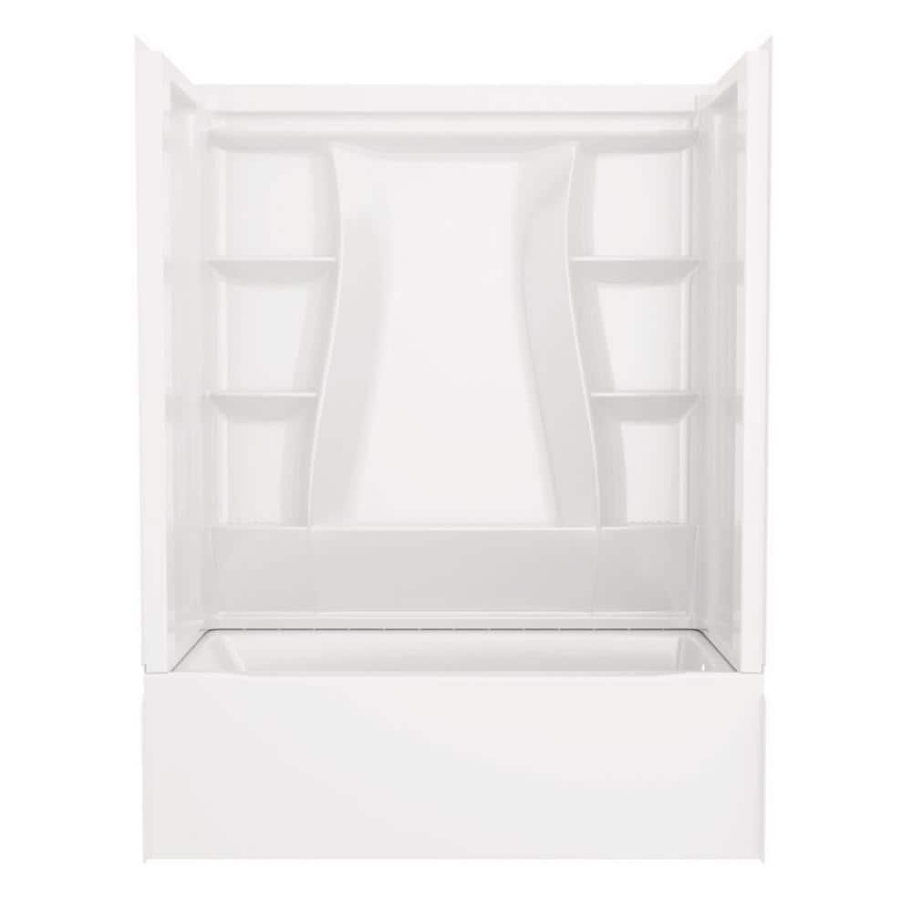 Classic 500 Right Drain 60 in. x 30 in. Alcove Tub/ Shower Combo Unit in High Gloss White