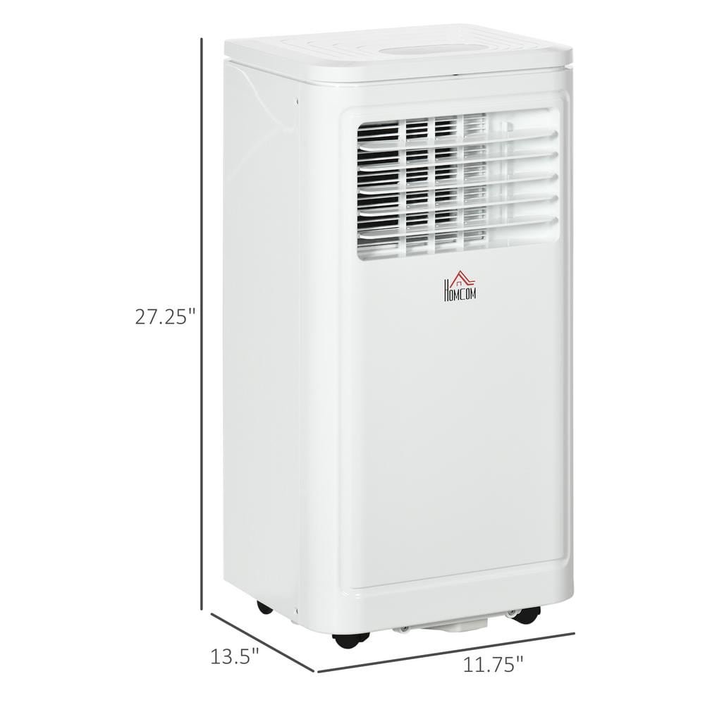 5,000 BTU Portable Air Conditioner Cools 150 Sq. Ft. with Dehumidifier, Fan, Remote and Wheels in White - Image 3