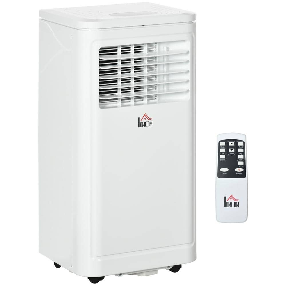 5,000 BTU Portable Air Conditioner Cools 150 Sq. Ft. with Dehumidifier, Fan, Remote and Wheels in White - Image 2