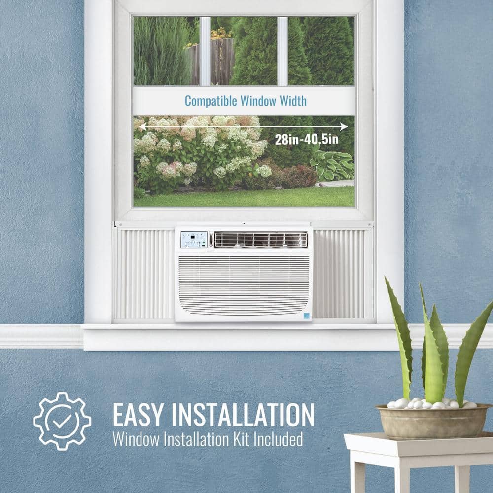 18,000 BTU 230V Window Air Conditioner Cools 1000 Sq. Ft. with ENERGY STAR and Remote in White - Image 2