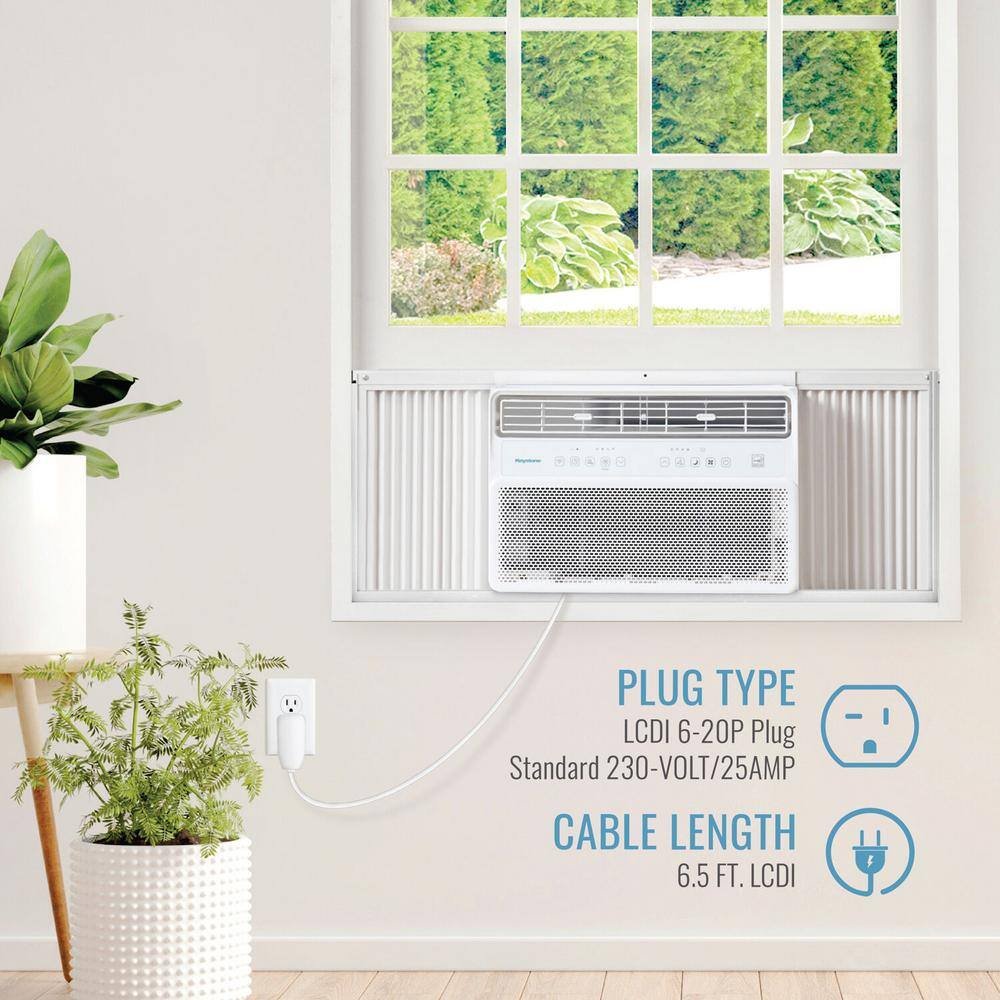 24,000 BTU, 230-Volt, 3.51 Pints Window Mounted Inverter Air Conditioner, Cools 1500 sq. ft. with Remote Control, White - Image 4