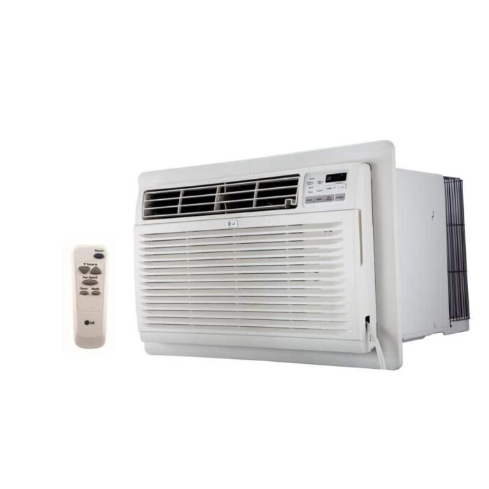 11,800 BTU 115-Volt Through-the-Wall Air Conditioner Cools 540 Sq. Ft. with Remote, Dehumidifier and in White