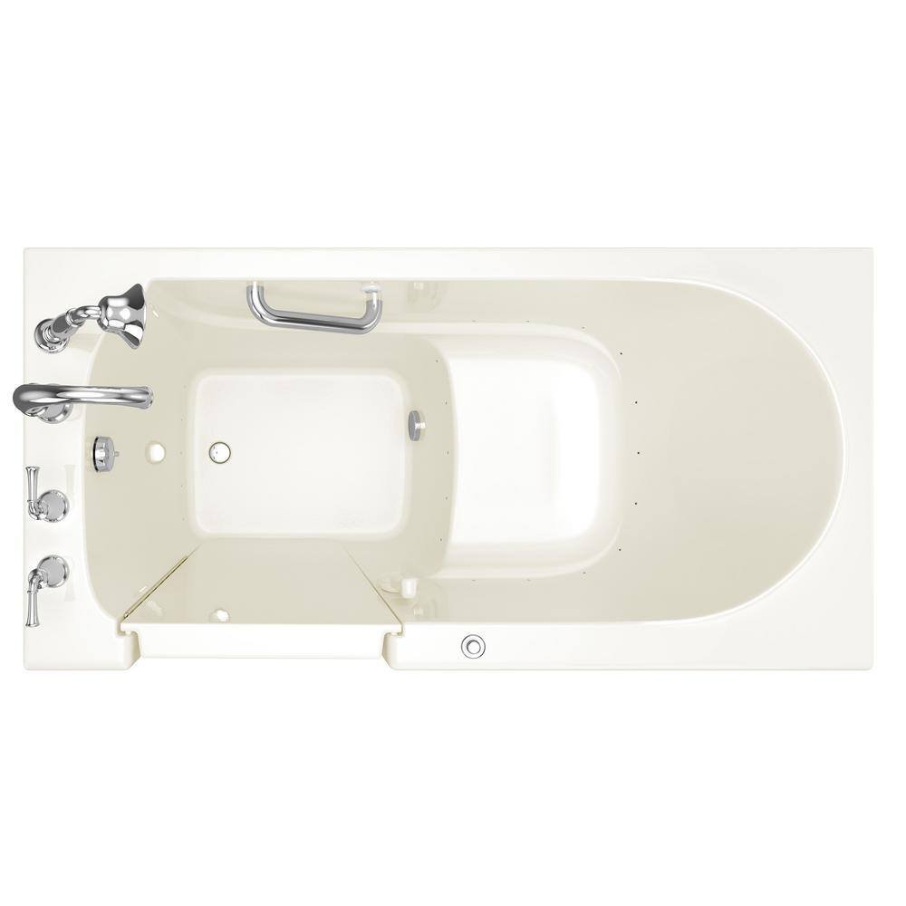 Exclusive Series 60 in. x 30 in. Left Hand Walk-In Air Bath Bathtub with Quick Drain in Linen - Image 3