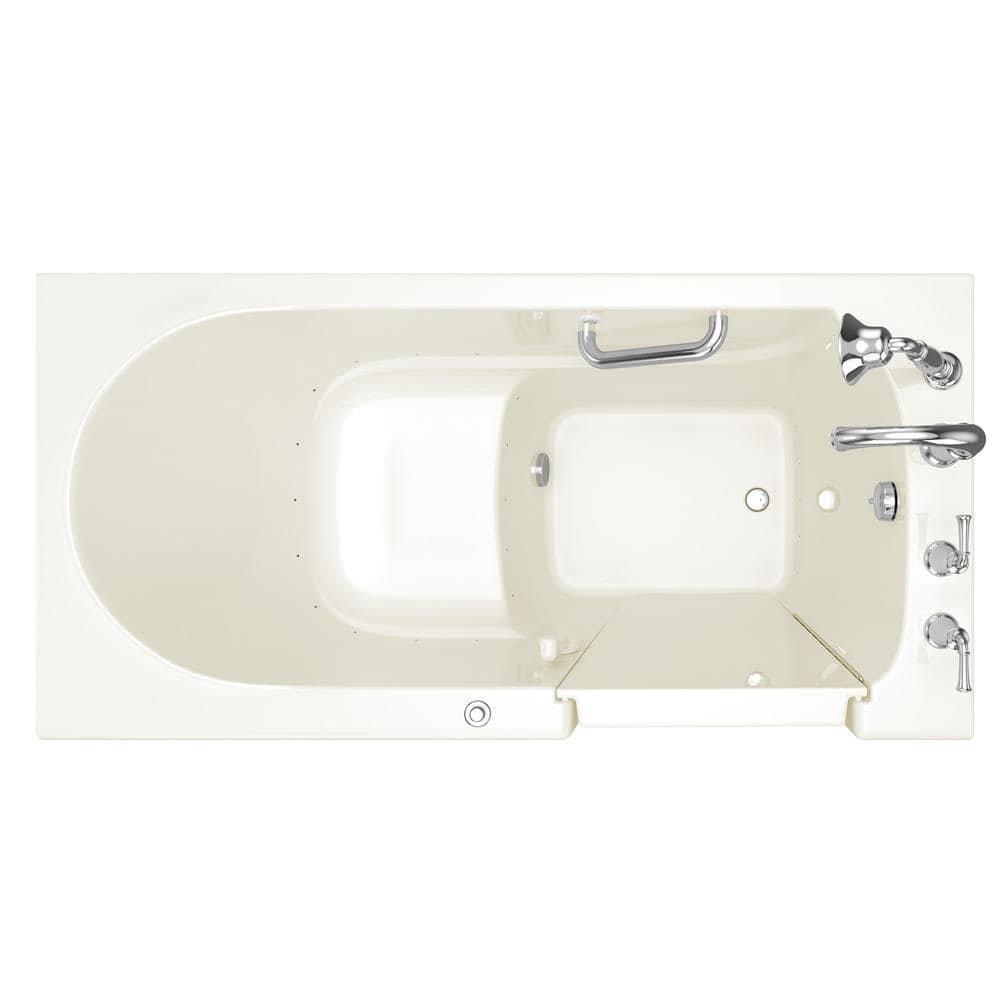Exclusive Series 60 in. x 30 in. Right Hand Walk-In Air Bath Bathtub with Quick Drain in Linen - Image 3