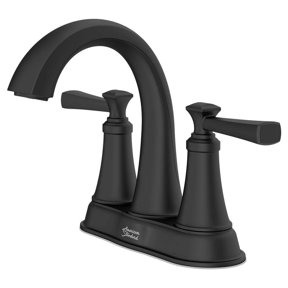 Rumson 4 in. Centerset Double Handle Bathroom Faucet in Matte Black (2-pack) - Image 2