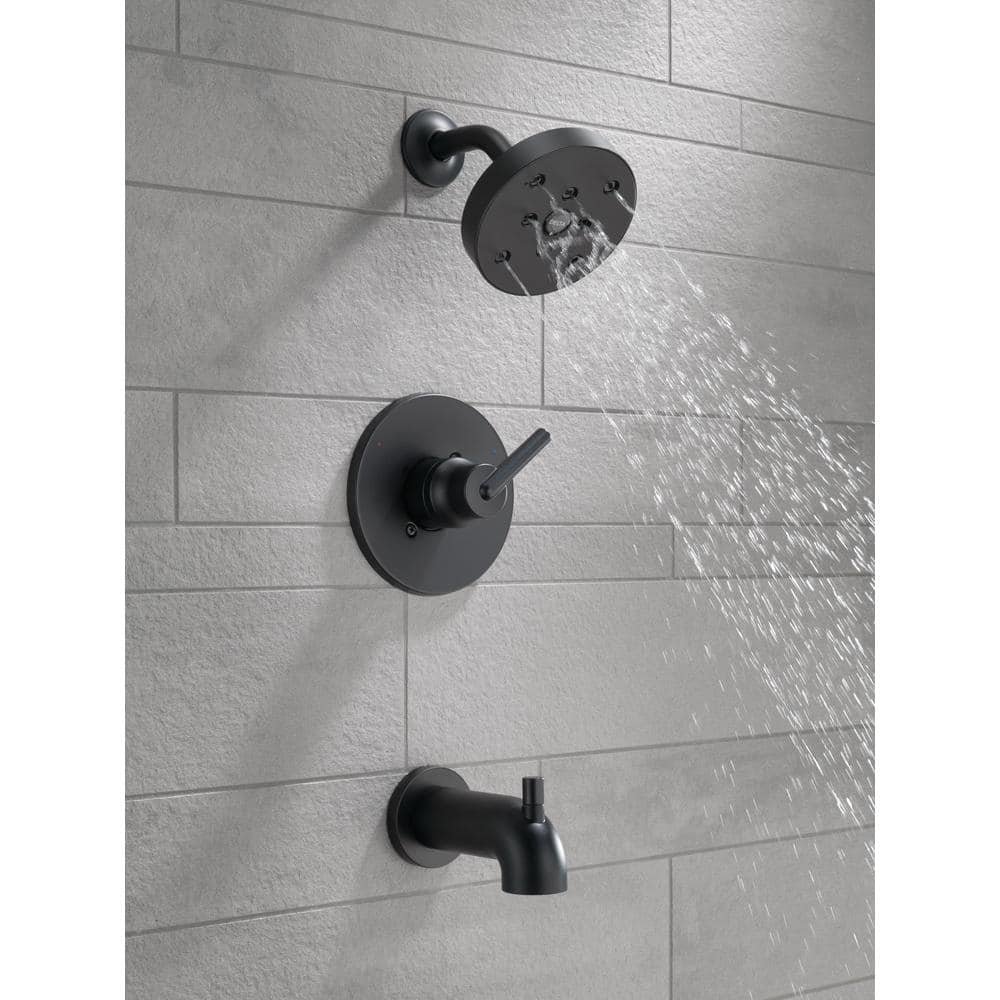 Trinsic Single Handle 1-Spray Tub and Shower Faucet 1.75 GPM in Matte Black Valve Included - Image 2
