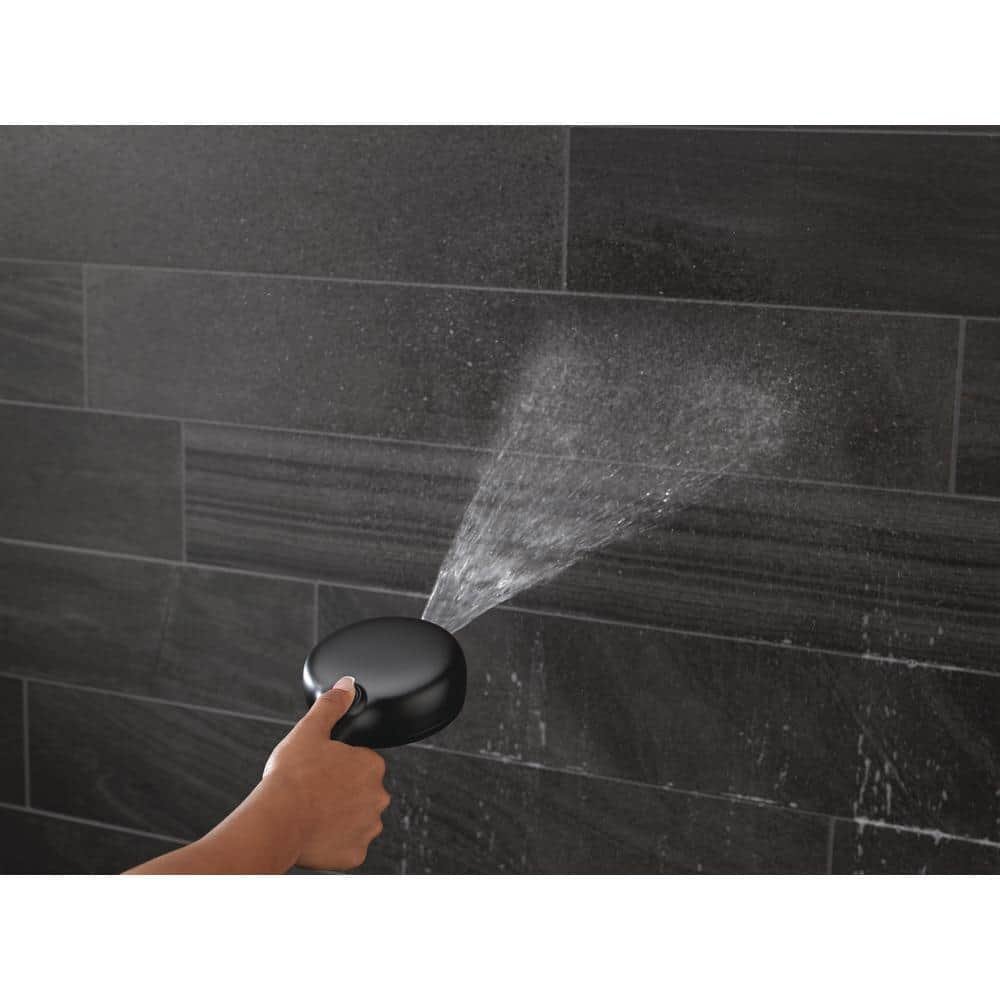7-Spray Patterns 4.5 in. Wall Mount Handheld Shower Head 1.75 GPM with Slide Bar and Cleaning Spray in Matte Black - Image 2