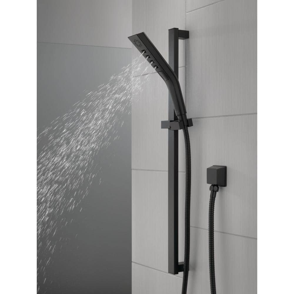 3-Spray Patterns Wall Mount Handheld Shower Head 1.75 GPM in Matte Black - Image 2