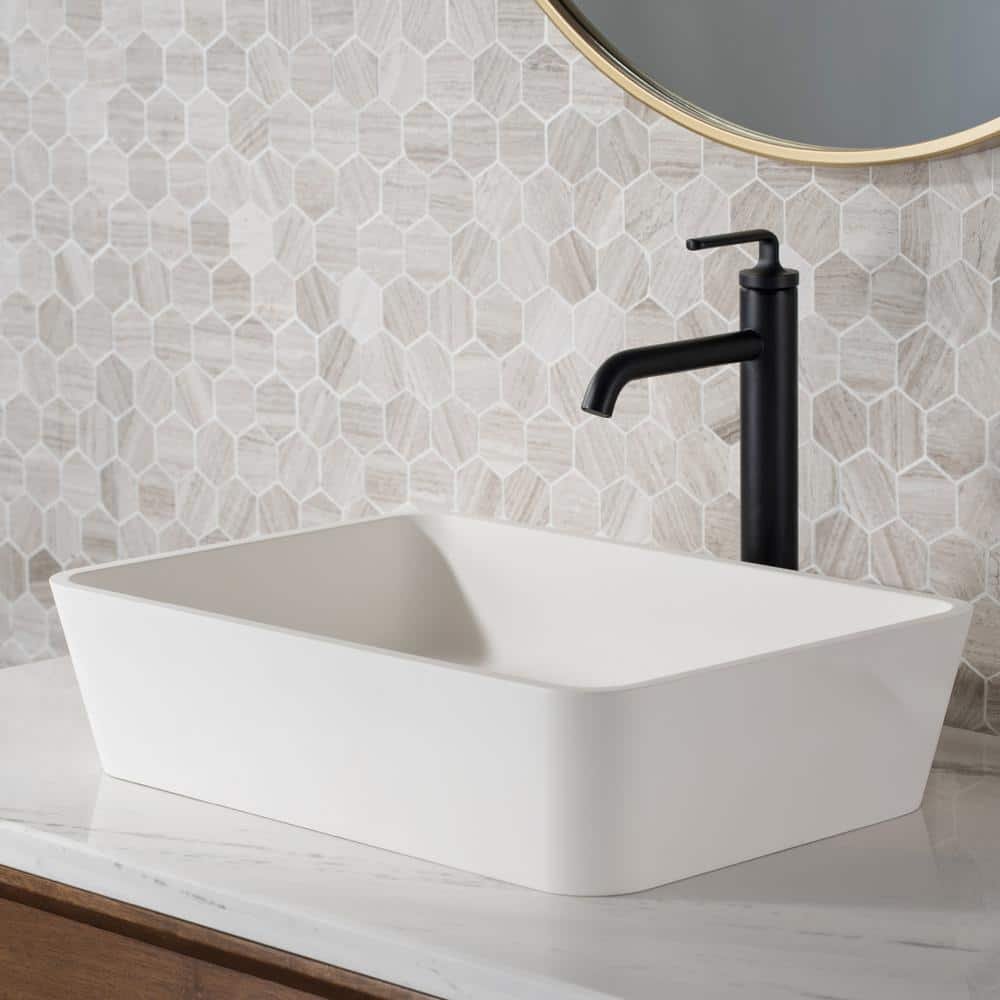 Ramus Single Hole Single-Handle Vessel Bathroom Faucet with Matching Pop-Up Drain in Matte Black (2-Pack) - Image 3