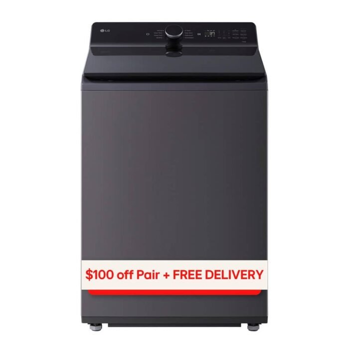 5.3 cu. ft. SMART Top Load Washer in Matte Black with Agitator, Easy Unload and TurboWash3D Technology