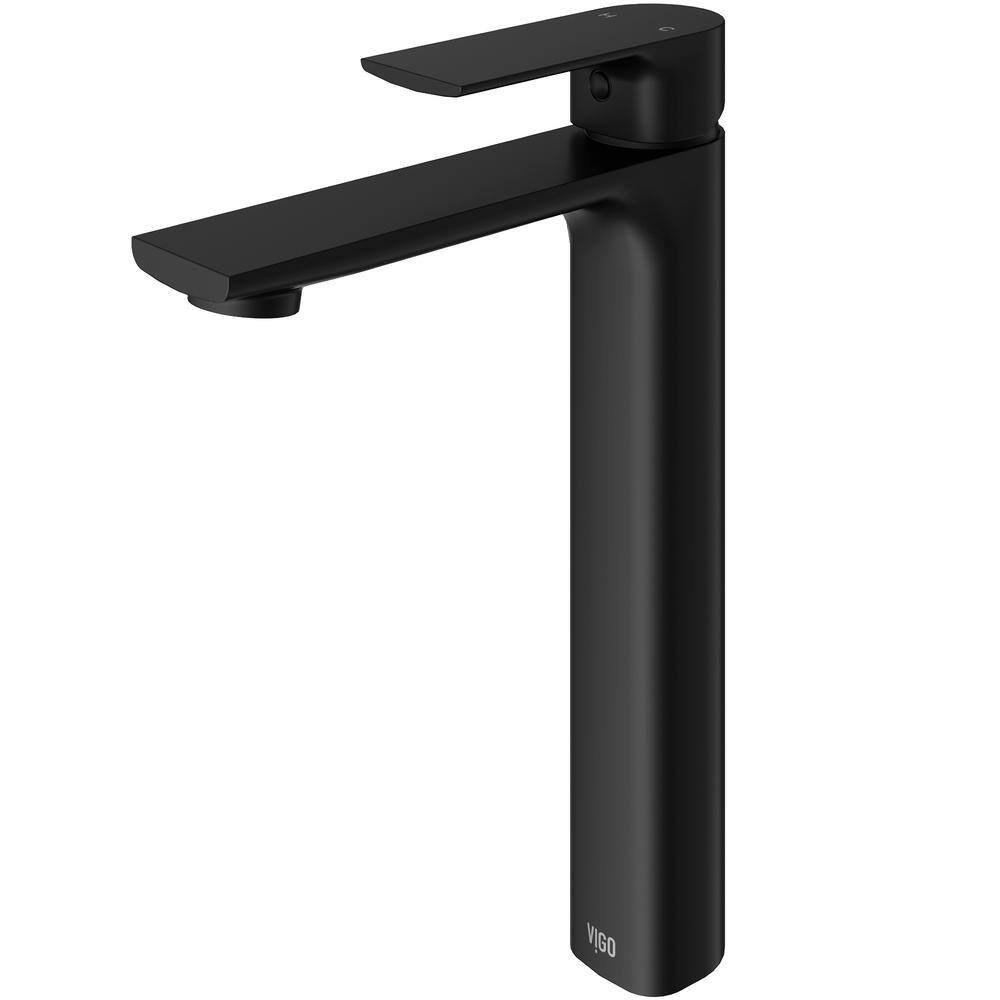 Norfolk Single Handle Single-Hole Bathroom Vessel Faucet in Matte Black