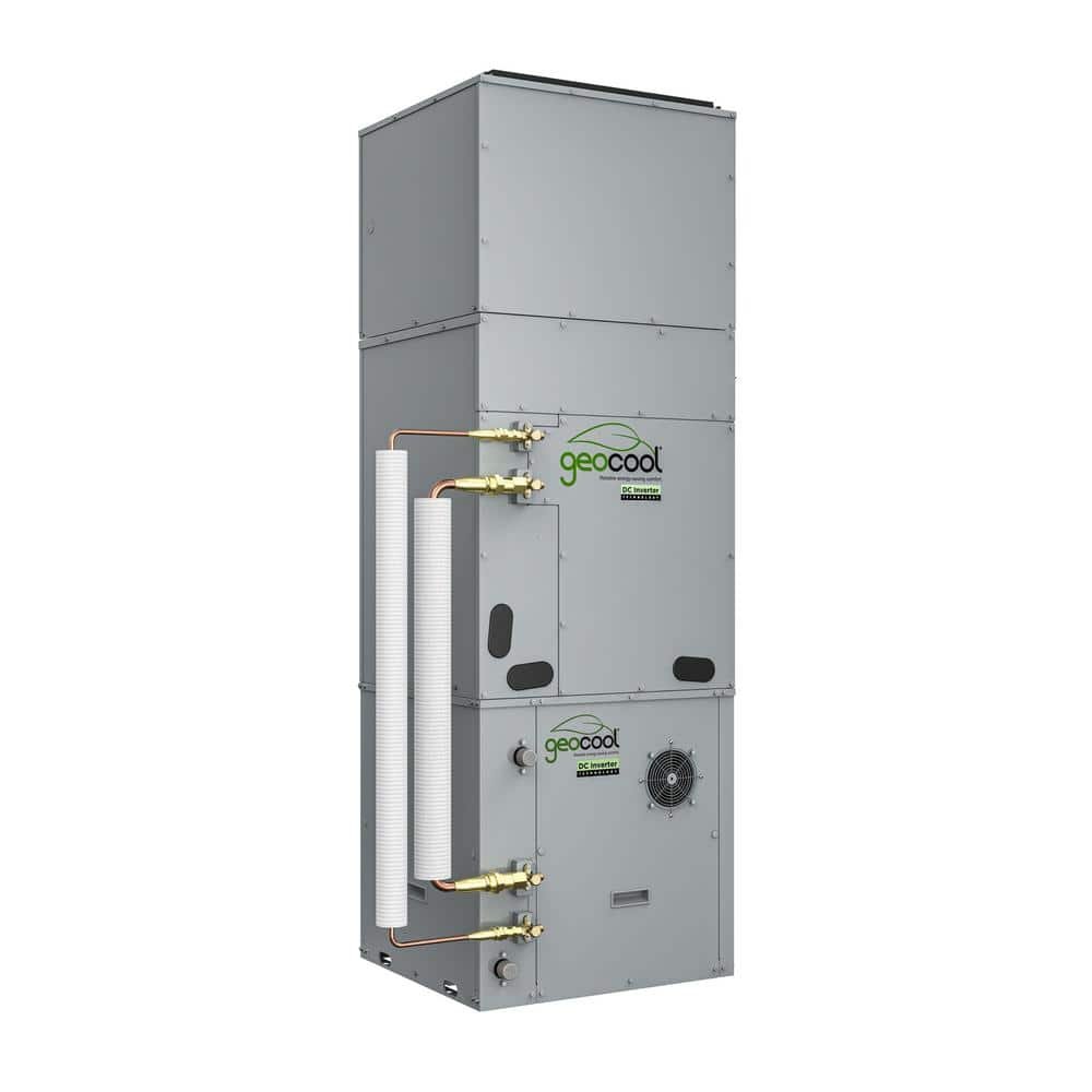 GeoCool Geothermal 48k BTU 4-Ton Vertical Upflow Single-Stack System with Quick Connect Line Set-Bottom Return