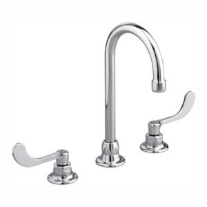 Monterrey 8 in. Widespread 2-Handle 1.5 GPM Gooseneck Bathroom Faucet with Rigid Swivel Spout in Polished Chrome