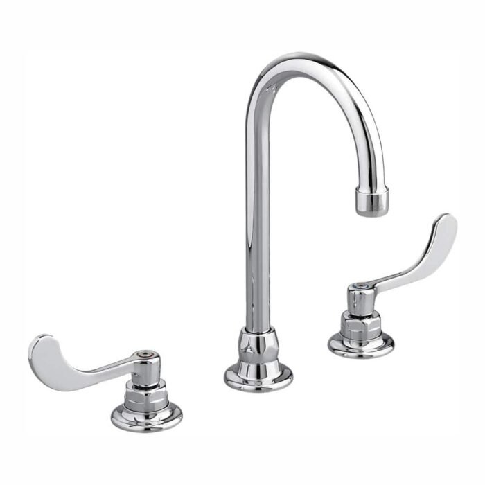 Monterrey 8 in. Widespread 2-Handle 1.5 GPM Gooseneck Bathroom Faucet with Rigid Swivel Spout in Polished Chrome