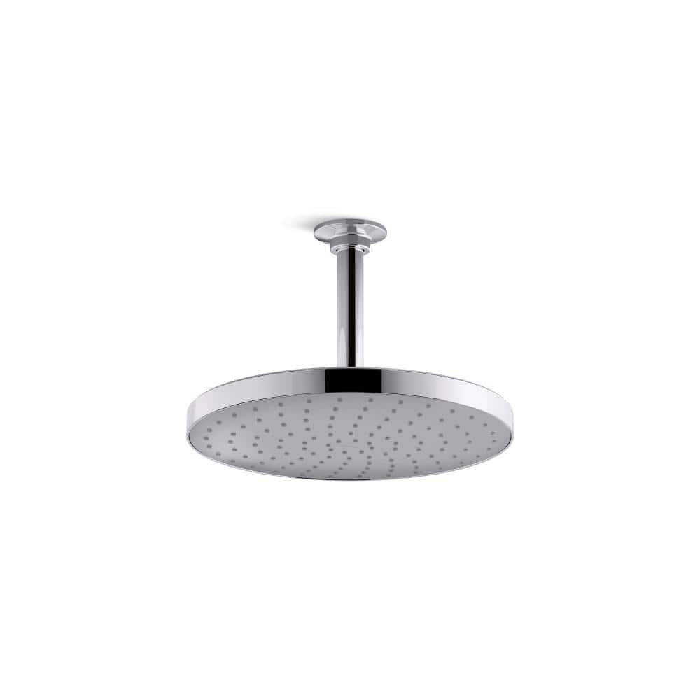 Awaken 1-Spray Patterns 2.5 GPM 9.875 in. Ceiling Mount Fixed Shower Head in Polished Chrome