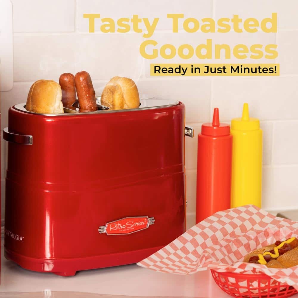 Pop-Up 2-Hot Dog and Bun Toaster With Mini Tongs - Image 3