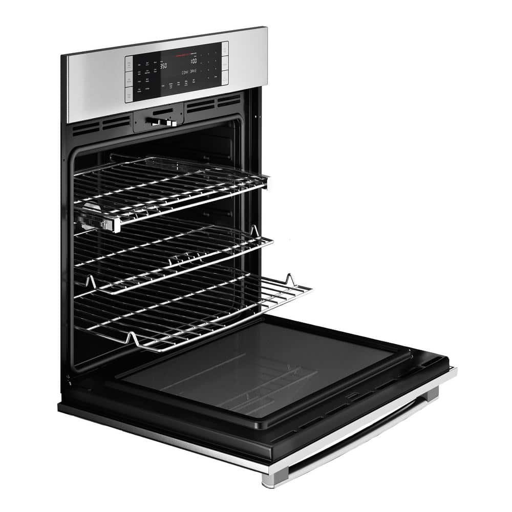 800 Series 27 in Single Electric Wall Oven with European Convection Self Cleaning in Stainless Steel with Touch Controls - Image 4