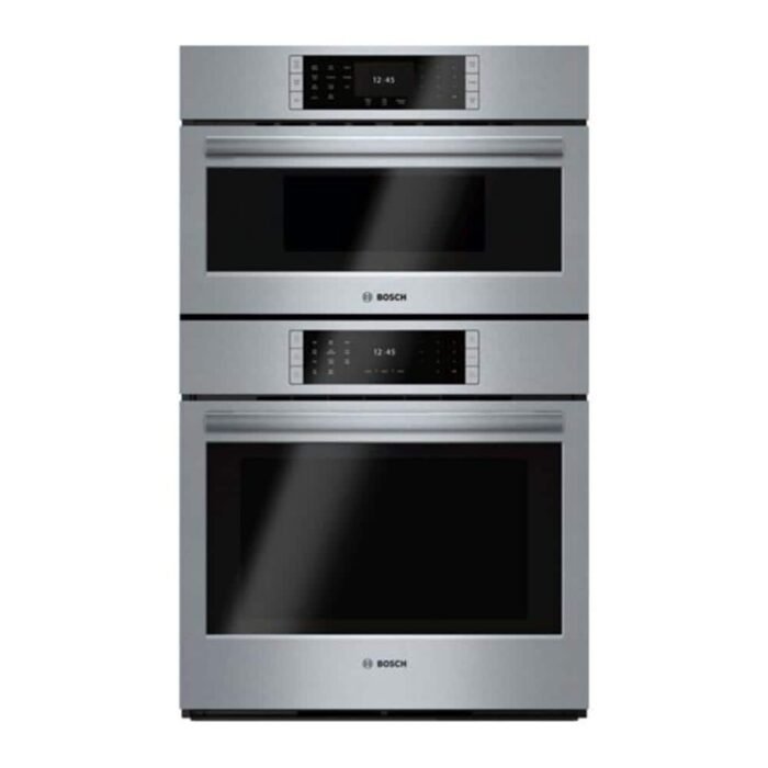 Benchmark Series 30 in. Built-In Double Electric Convection Wall Oven with Speed Oven-Microwave Combo in Stainless Steel