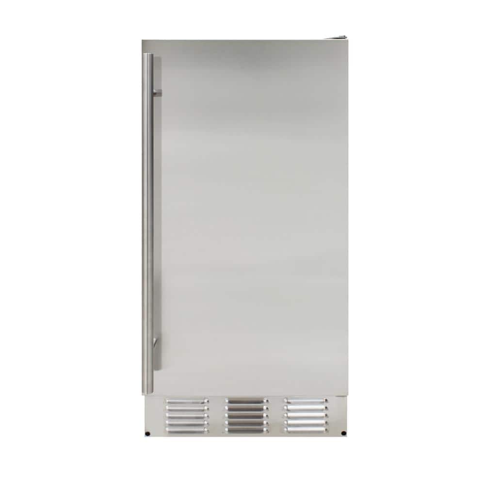 15 in. 50 lbs. Built-In Outdoor Ice Maker in Stainless Steel