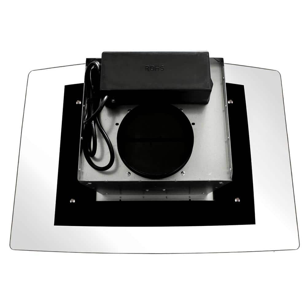 30 in. Lumin Collection 380 CFM Ductless Island Range Hood, Soft Touch Controls, LED Lights, Stainless Steel - Image 4