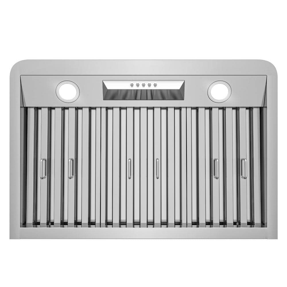 30 in. Haven Collection 500 CFM Ducted Under Cabinet Range Hood, Button Control, LED Lights, Stainless Steel - Image 4