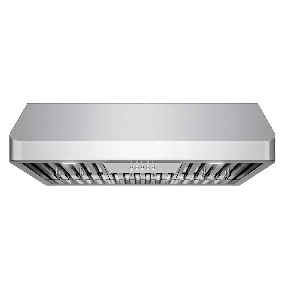 30 in. Haven Collection 500 CFM Ducted Under Cabinet Range Hood, Button Control, LED Lights, Stainless Steel