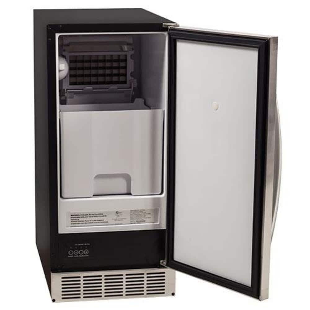 15 in. 50 lbs. Built-In Ice Maker in Stainless Steel - Image 3