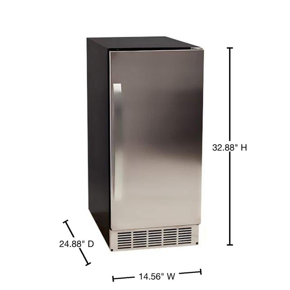 15 in. 50 lbs. Built-In Ice Maker in Stainless Steel - Image 2