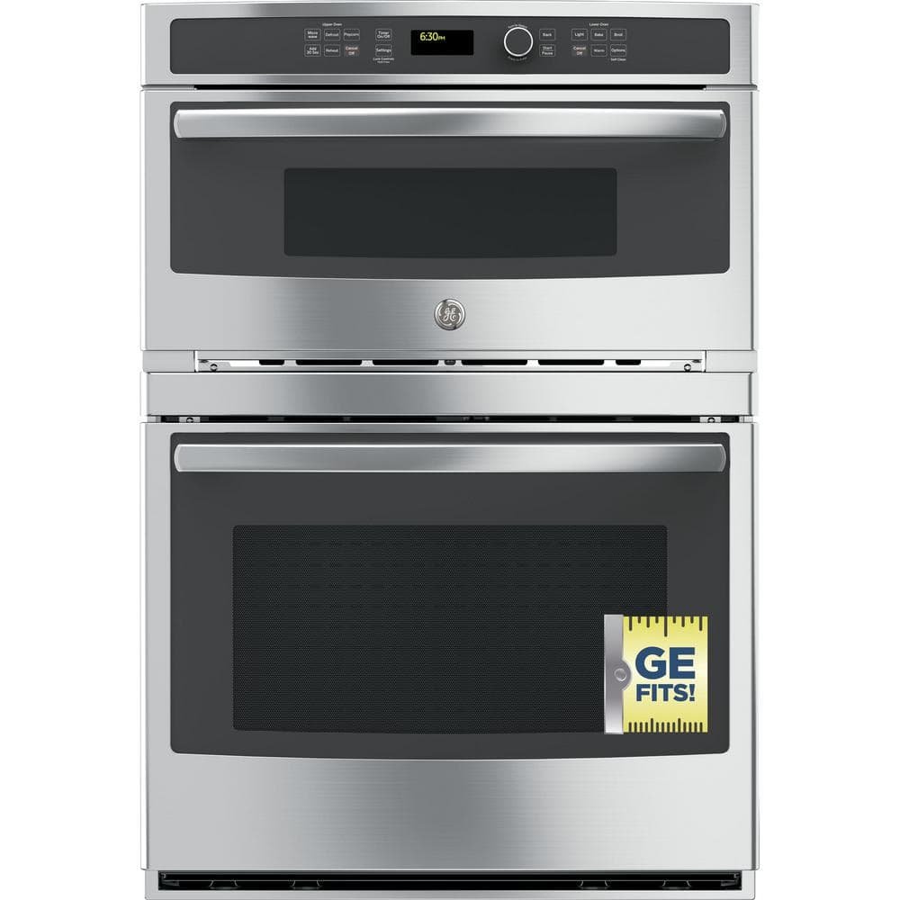 30 in. Double Electric Wall Oven with Built-In Microwave in Stainless Steel - Image 3