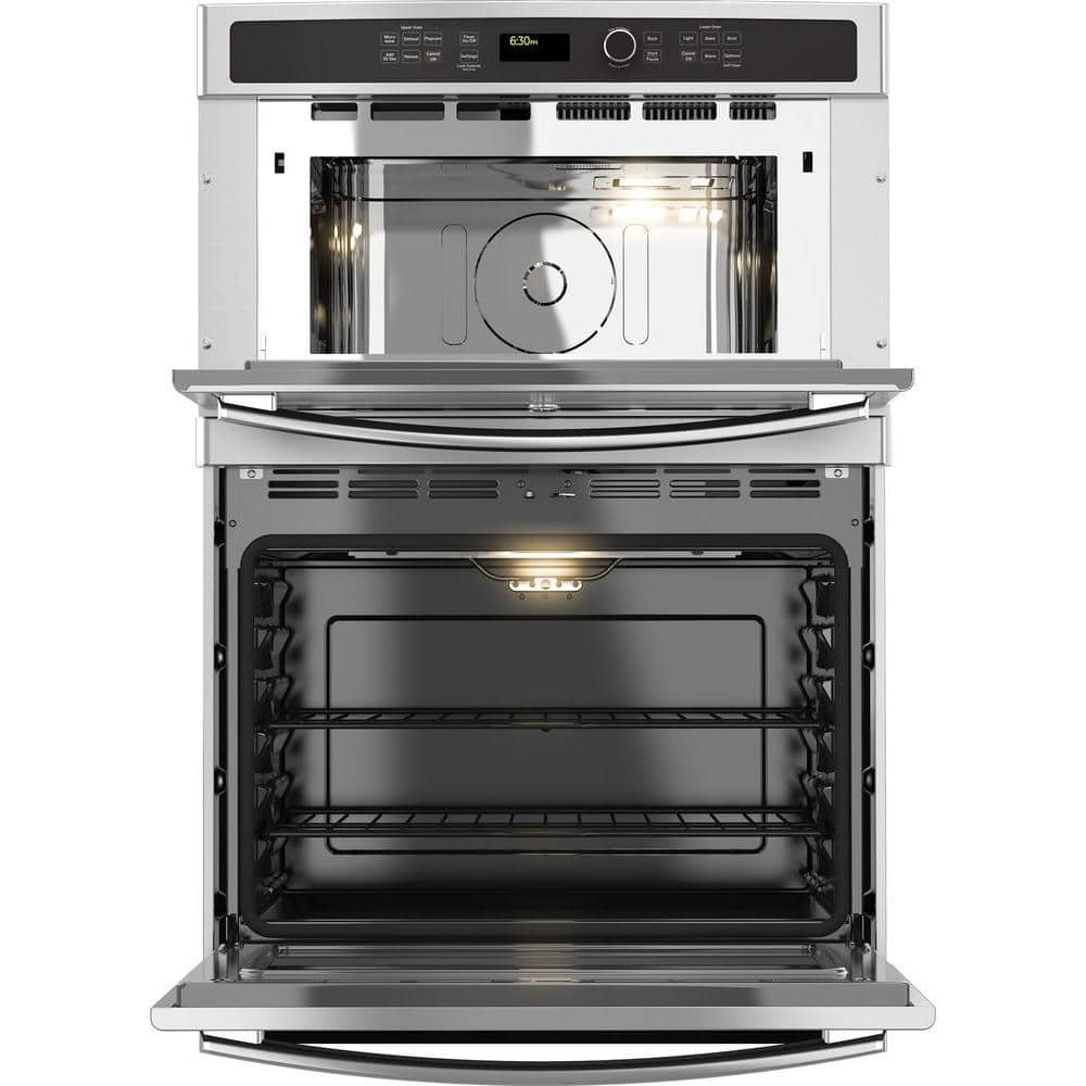 30 in. Double Electric Wall Oven with Built-In Microwave in Stainless Steel - Image 4