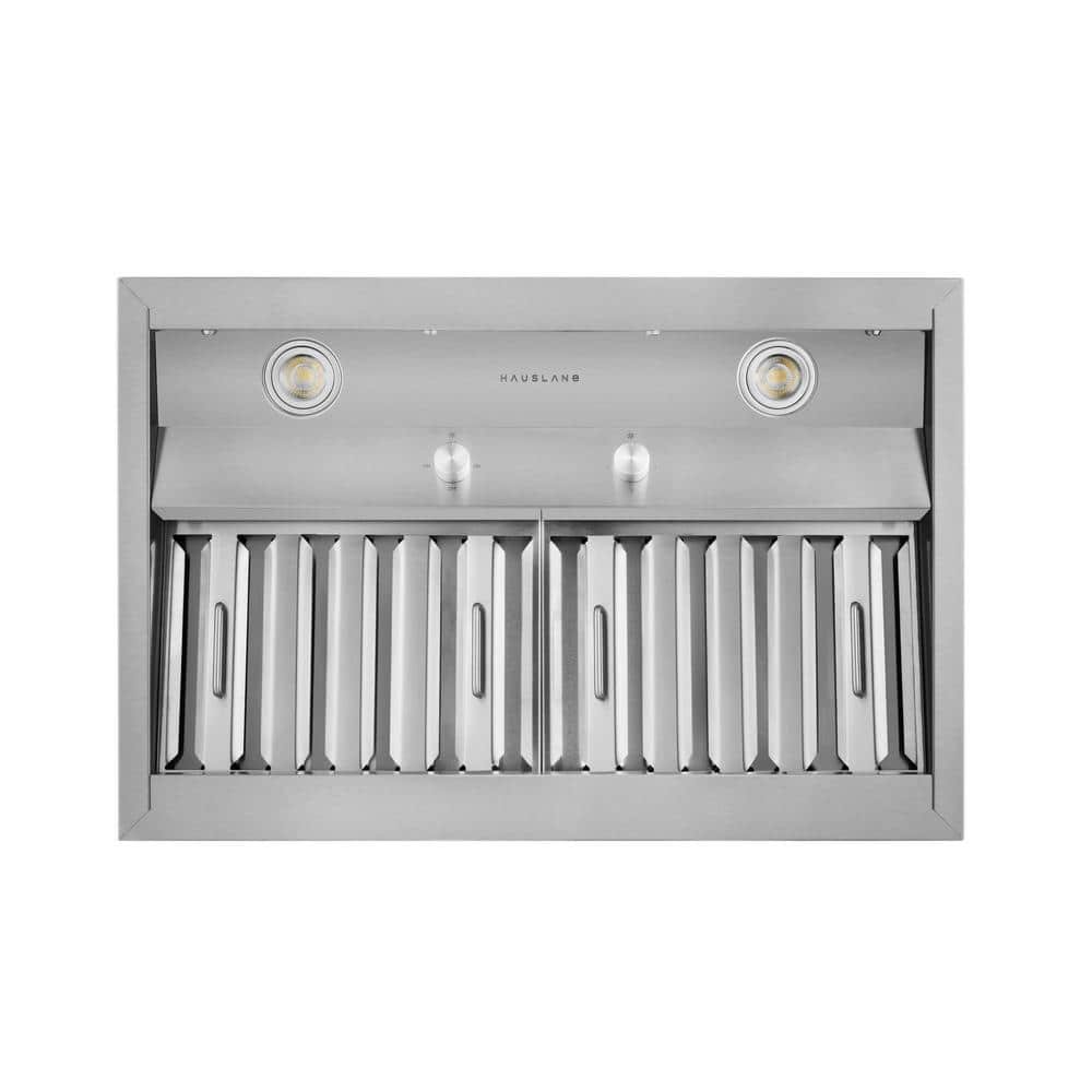 Pro-Style 30 in. 500 CFM Insert Range Hood (18.5 in. Deep) Convertible with Low Noise Operation in Stainless Steel