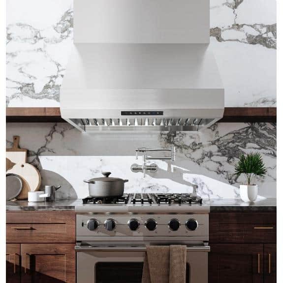 36 in. Professional Under Cabinet or Wall Mounted Range Hood with Smart App Control in Stainless Steel and LED - Image 2