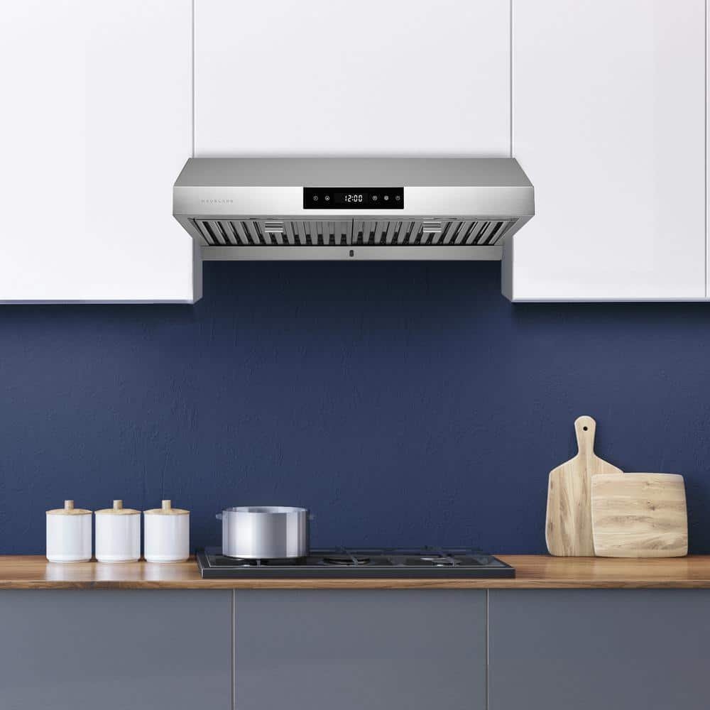 30 in. Ducted Under Cabinet Range Hood with 3-Way Venting Changeable LED Powerful Suction in Stainless Steel - Image 2