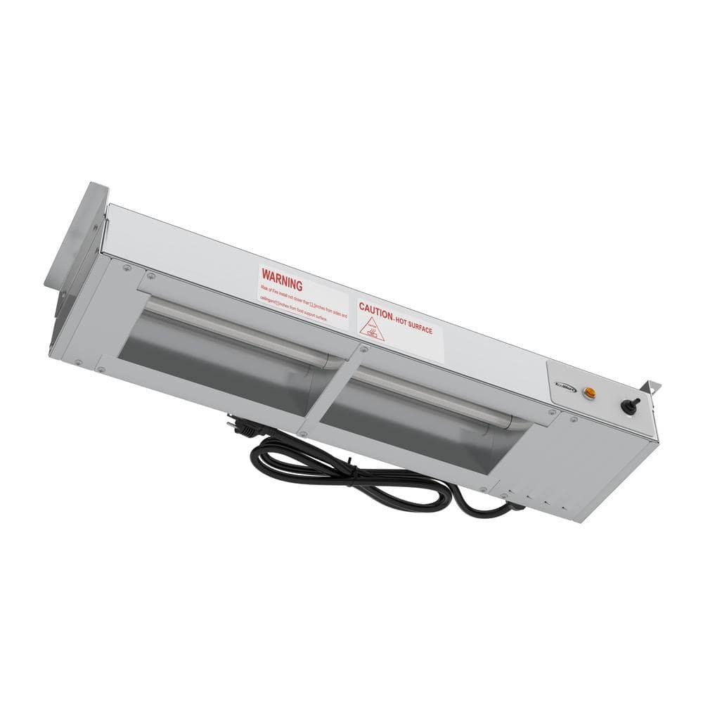 24 in. High Wattage Commercial Strip Warmer in Stainless Steel with Toggle Controls and Cord - 120-Volt, 500-Watt