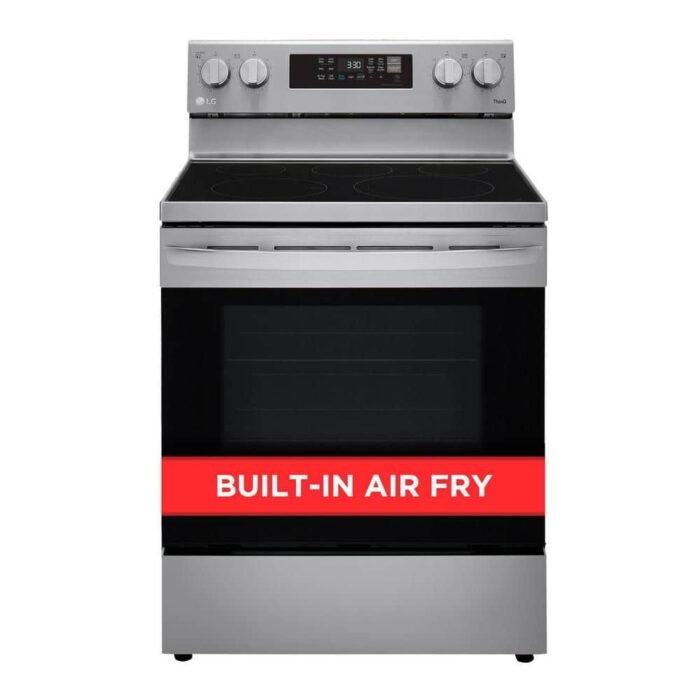 30 in. 6.3 cu. ft. Smart Wi-Fi Enabled Fan Convection Electric Range Oven with AirFry and EasyClean in. Stainless Steel