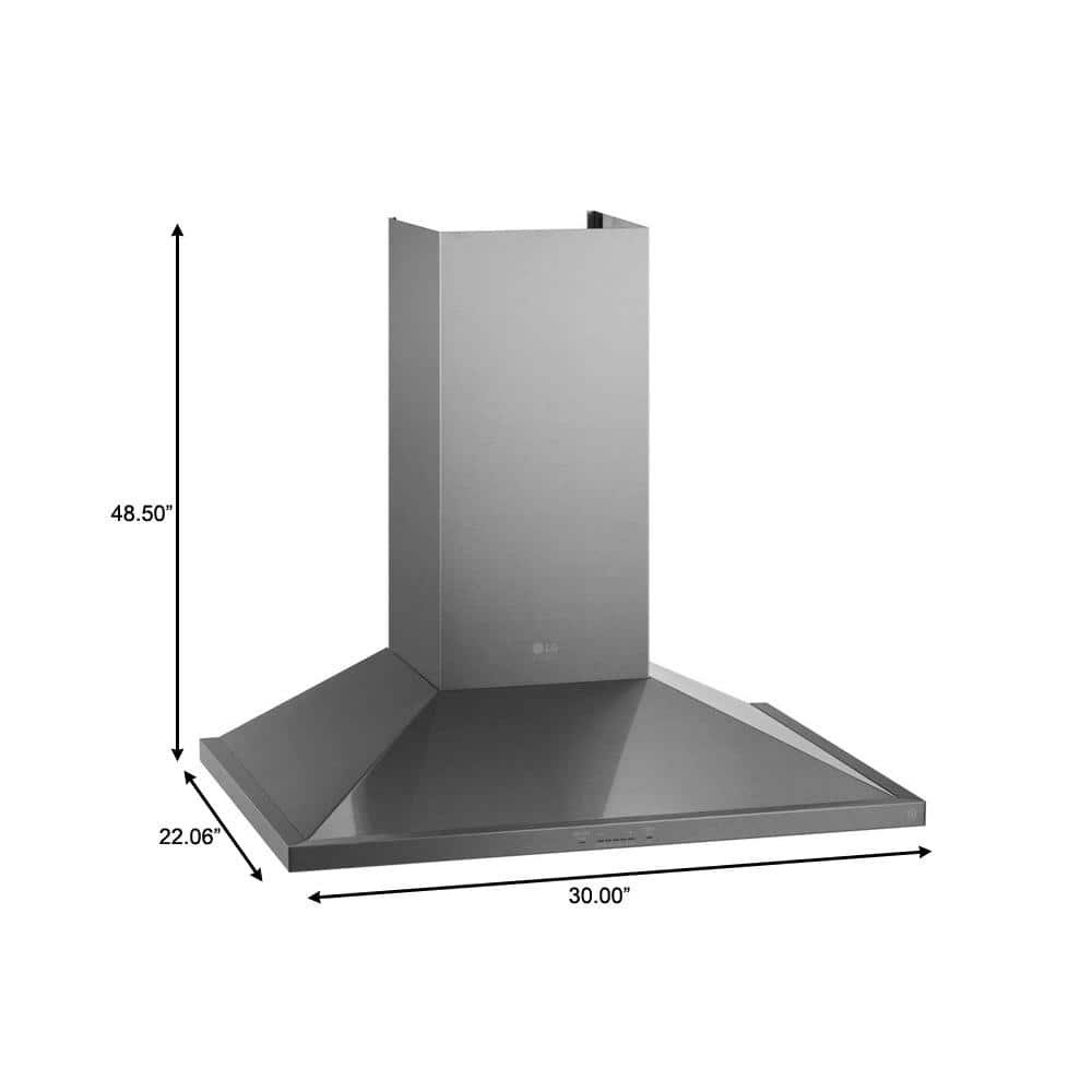 STUDIO 30 in. SMART Wall Mount Range Hood in Stainless Steel with Light Stainless Steel - Image 4