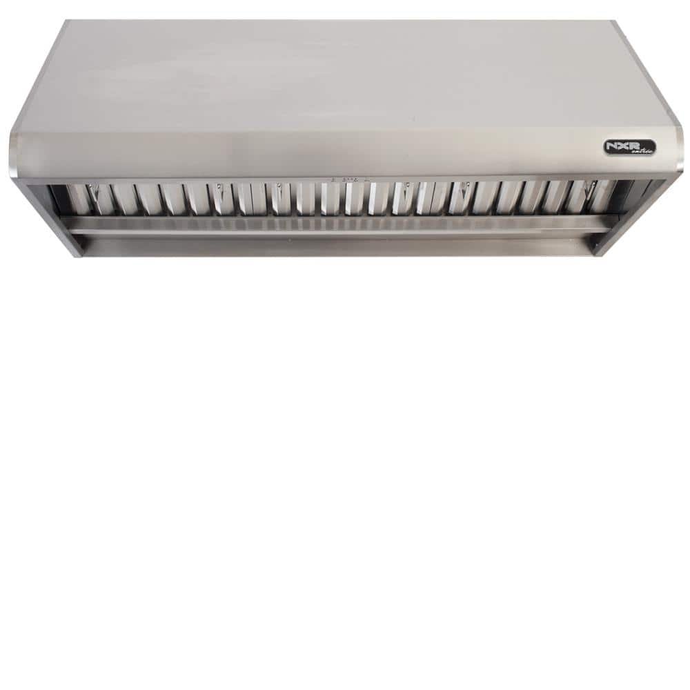 48 in. 1200 CFM Professional Style Stainless Steel Range Hood with Stainless Steel Baffles