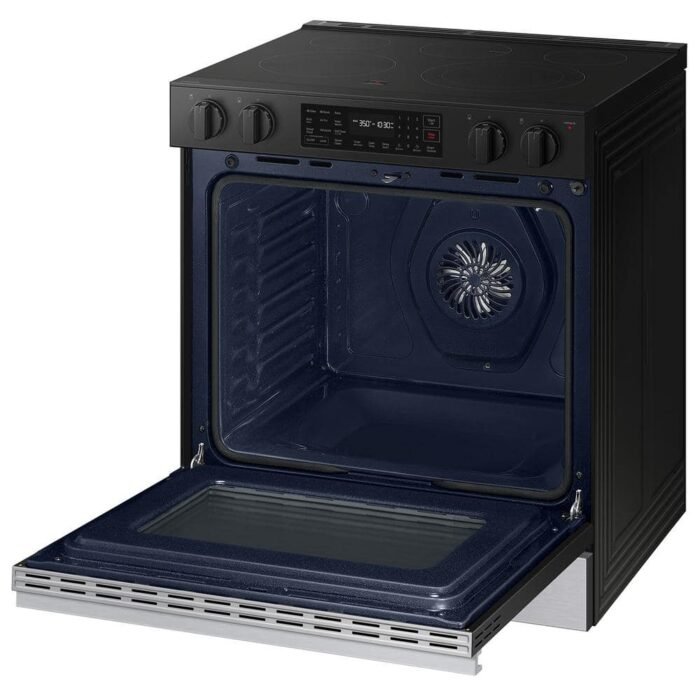 Bespoke 30 in. 6.3 cu.ft. 5 Burner Element Smart Slide-In Electric Range w/ AirFry & Safety Knobs in Stainless Steel - Image 4