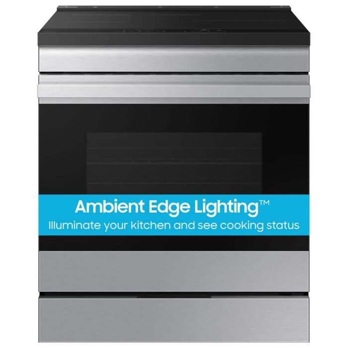 Bespoke 30 in. 6.3 cu.ft. 4 Burner Element Smart Slide-In Induction Range w/ Air Sous Vide in Stainless Steel