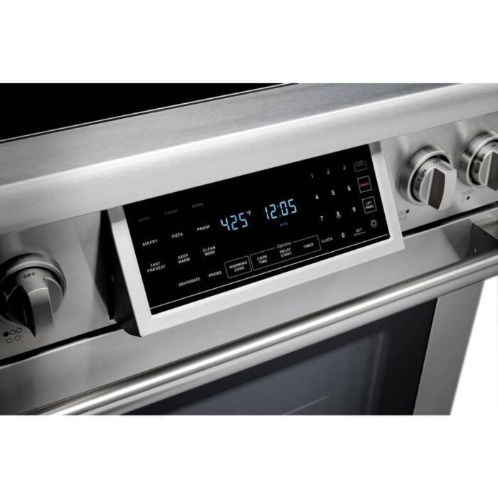 Tilt Panel 30 in. 5 Elements Freestanding Electric Range with Self-Cleaning Air Fry Convection Oven in Stainless Steel - Image 2