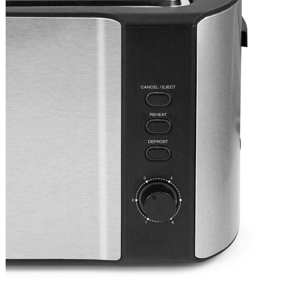 4-Slice Stainless Steel Long Slot Toaster - Image 4