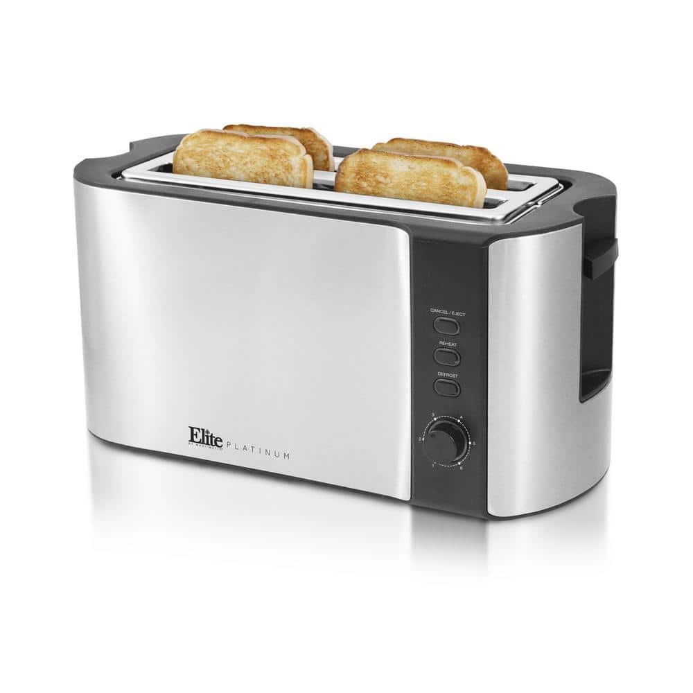 4-Slice Stainless Steel Long Slot Toaster