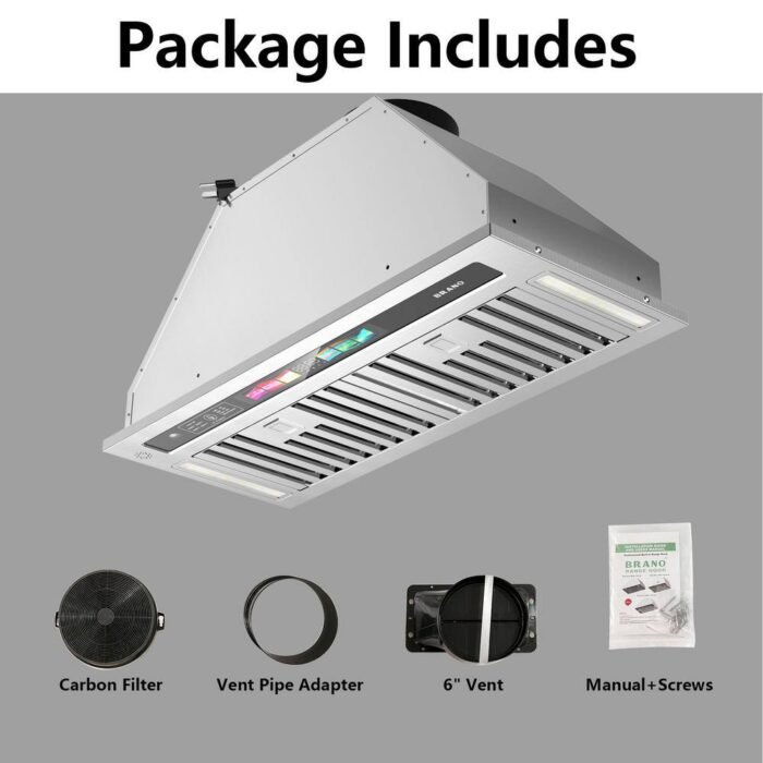 35.4 in. 900 CFM Convertible Wall Mount 30 in. Range Hood in Stainless Steel with Voice/Gesture/Touch Control - Image 3