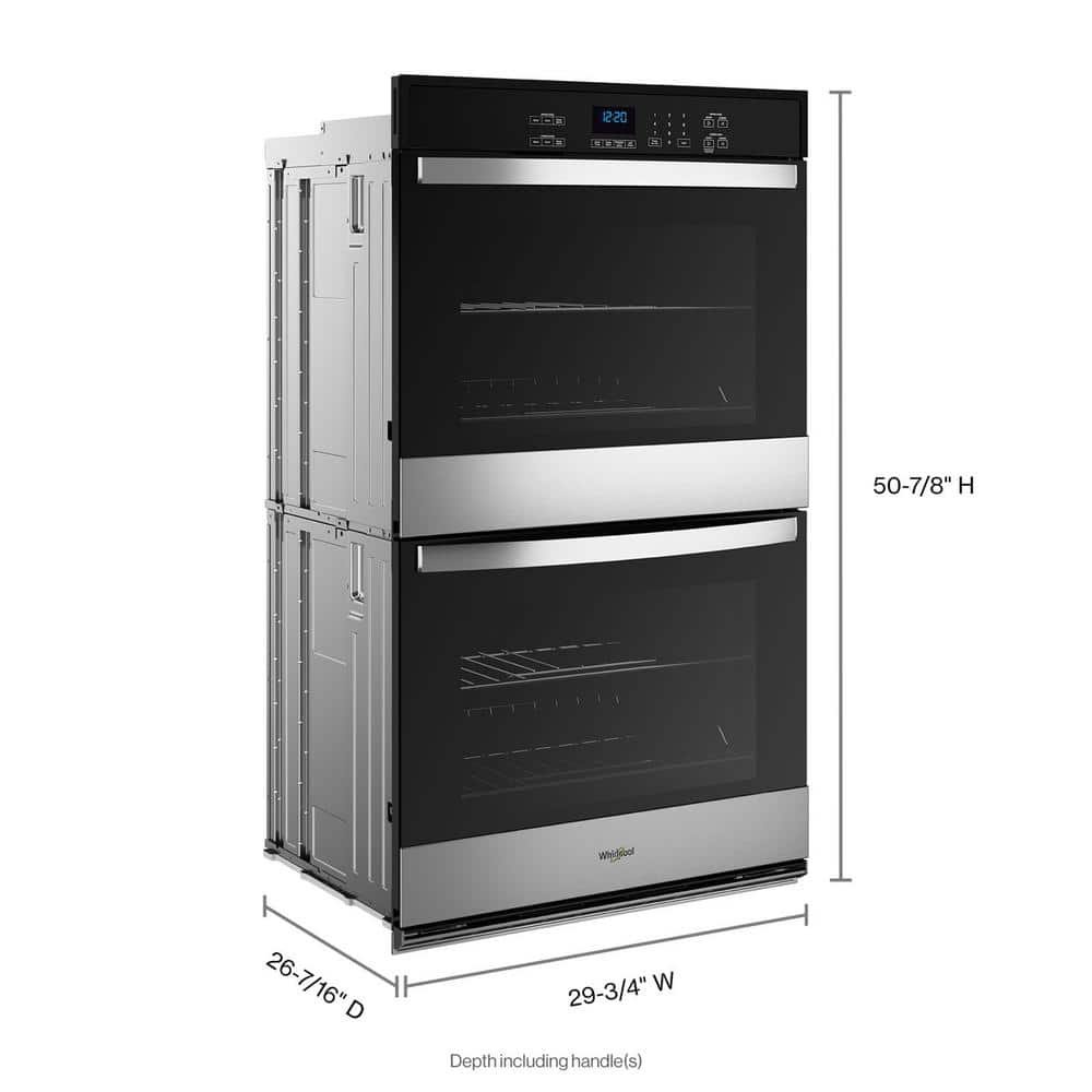 30 in. Double Electric Wall Oven with Self-Cleaning in Stainless Steel - Image 3
