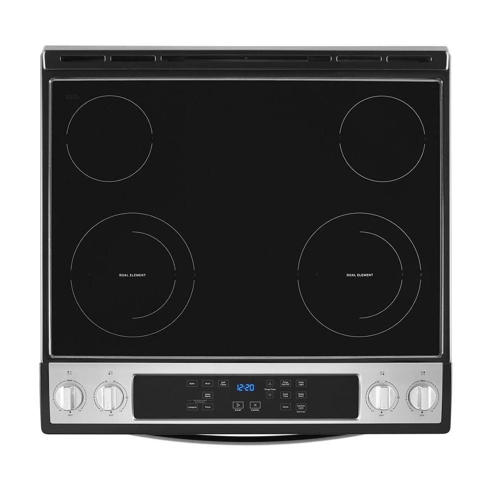 4.8 cu. ft. 4 Burner Element Single Oven Electric Range in Stainless Steel - Image 3