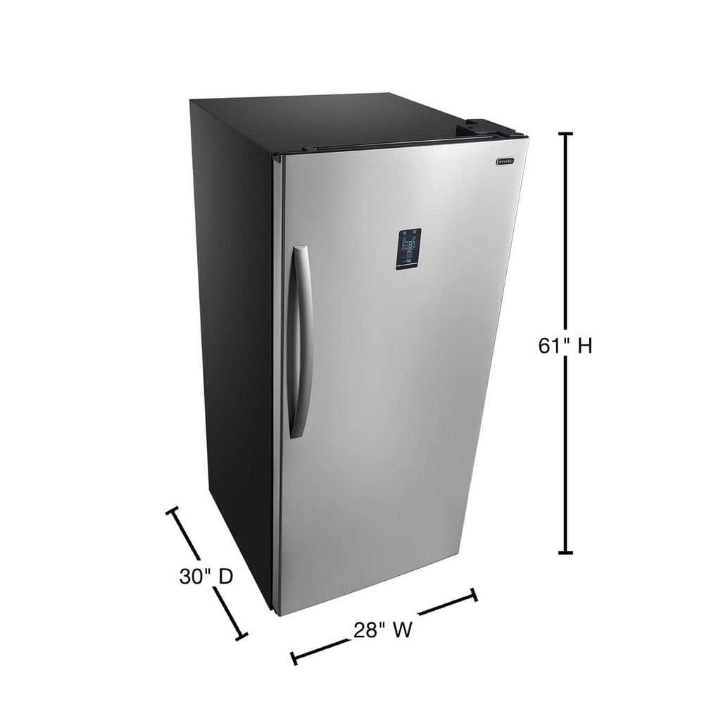 13.8 cu. Ft. Upright Freezer Convertible Refrigerator Deep Freezer Stainless Steel Energy Star - Image 2