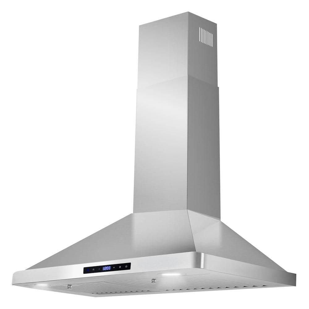 30 in. Vista Collection 380 CFM Ducted Wall Mount Range Hood, Touch Controls, LED Lights, Stainless Steel - Image 2