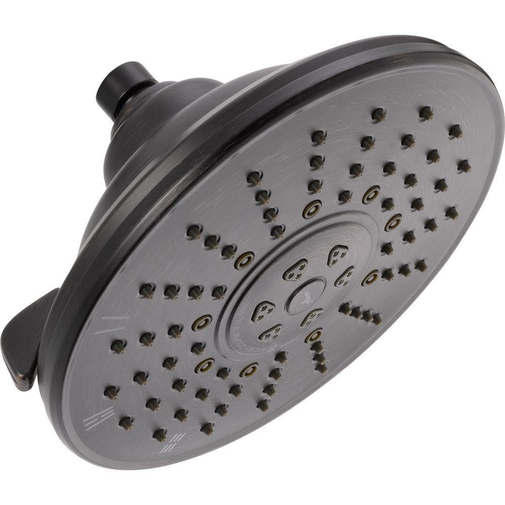 3-Spray Patterns 2.50 GPM 8.16 in. Wall Mount Fixed Shower Head in Venetian Bronze