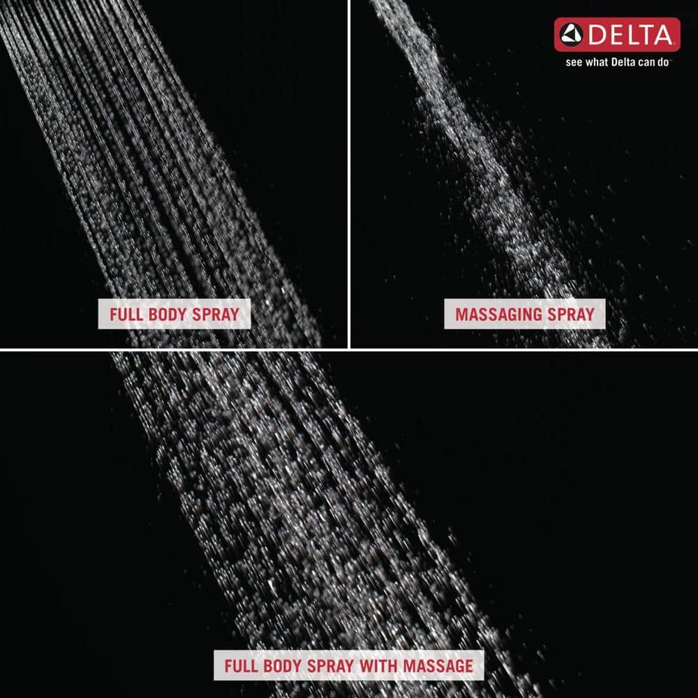 3-Spray Patterns 2.50 GPM 8.16 in. Wall Mount Fixed Shower Head in Venetian Bronze - Image 2