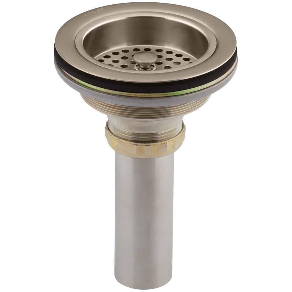 Duostrainer 4-1/2 in. Sink Strainer with Tailpiece in Vibrant Brushed Bronze
